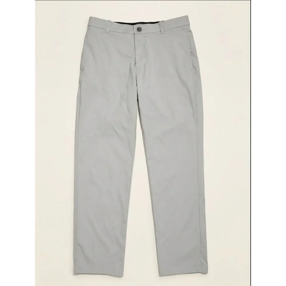 Nike Dri Fit Golf Pants Mens 34x30 Light Grey Standard Fit Flat Front Stretch